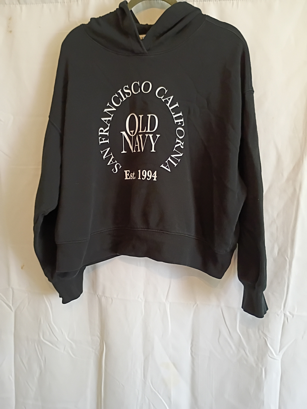 Old Navy Black Hooded Graphic Sweatshirt Size Xl San Francisco Est.1994